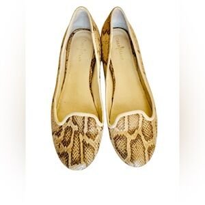 [Cole Haan] Nike Air “Morgan” Beige-Cream  Snakeskin Flats Sz: 7.5B